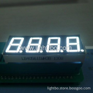 4 Digit 14.2mm (0.56 Inch) Ultra Bright White Common Anode 7 Segment Led Display 